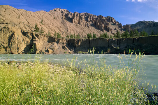 Farwell Canyon and the Chilcotin River in BC, Canada; Chilcotin, British Columbia, Canada