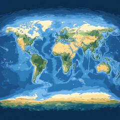 Obraz premium Vector world map