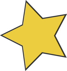 Simple Yellow Star Graphic. Star icon illustration vector.