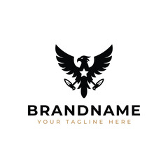 Eagle Sword Star Logo, symbolizing strength, leadership, and victory