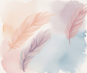 Naklejka premium Colourful Feathers Background