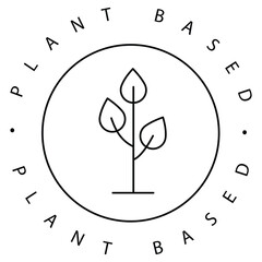 Vegan Eco Plant-Based Vector Icon Design