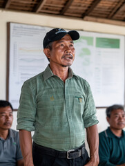 Lao Farmer Demonstrates Modern Agricultural Technology