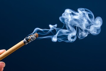 Delicate smoke trails from a smudge stick in a ritual setting, with soft shadows and natural tones capturing the spiritual energy of cleansing, symbolizing peace and purity