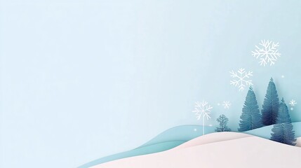 Minimalist Holiday Card with Soft Pastel Colors