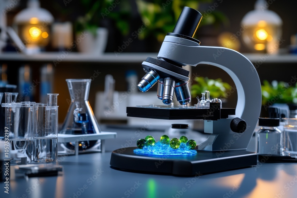 Poster futuristic crime lab with holographic screens showing evidence and analysis, capturing the advanced 