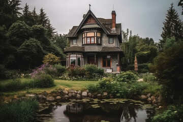 Obraz premium house on the lake