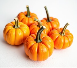 pumpkins different vegetables on white background