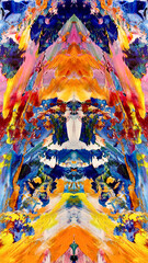 Abstract background art . Ethnic pattern. Mixtures of oil paint. Trendy hand painting canvas. Wall decor and Wall art prints Idea. 3D Texture. Art object