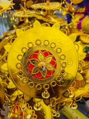 Ganesh umbrella, also known as a Vinayagar umbrella or Ganesha chhatra. that represents Divine canopy lord ganesh is coming to protect you from pain & suffering. Golden umbrella or SriRudra umbrella.
