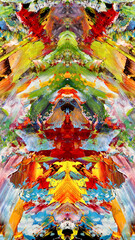 Fototapeta premium Abstract background art . Ethnic pattern. Mixtures of oil paint. Trendy hand painting canvas. Wall decor and Wall art prints Idea. 3D Texture. Art object