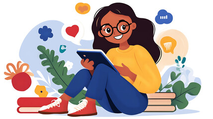 Business mindset, innovation, and mindfulness, individual taking a moment for balance in a tech-driven space, calming elements around, representing innovative yet mindful focus 