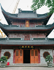 scenic view of Qita Temple in early summer at Yinzhou, Ningbo, China