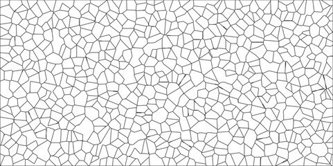 Black & white broken quartz stained glass background. Broken Glass Quartz natural fragment Cement kitchen decor & white marble bath floor. Crystal Voronoi Diagram Background for Website, Fabric Print.