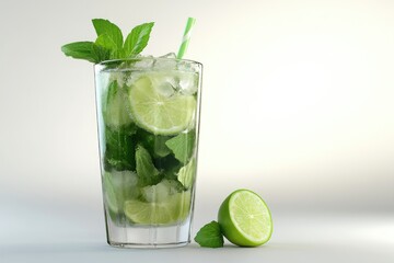 mojito  mojito  Fresh mojito cocktail. Isolated on white background