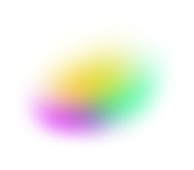 Green pink yellow colors gradient shape transparent background