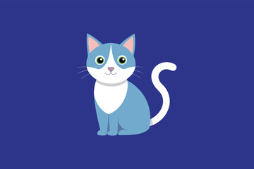 Cute cat vector art illustration 