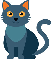 Cute cat vector art illustration 