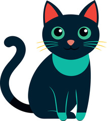 Cute cat vector art illustration 