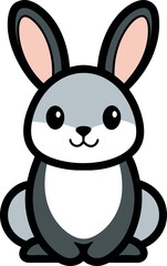 Obraz premium Cute Little Rabit vector art illustration eps