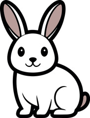 Cute Little Rabit vector art illustration eps