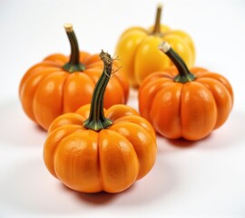 Obraz premium pumpkins different vegetables on white background