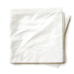 Obraz premium Blank paper napkin isolated on white background with copy space