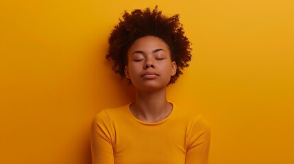 person with eyes closed posing artistically