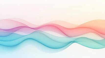 Abstract Wavy Background with Pastel Pink and Blue Hues