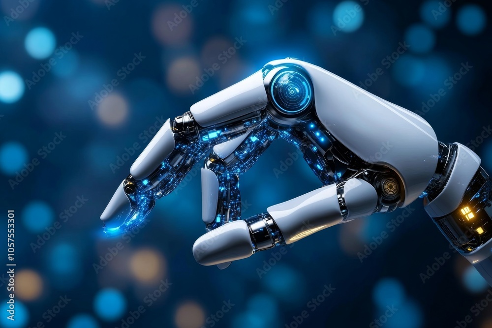 Aufkleber Industrial setting with a robotic system performing quality checks on products using machine learning, capturing accuracy and enhanced quality control, symbolizing precision and assurance