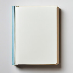 Blank book cover on white background