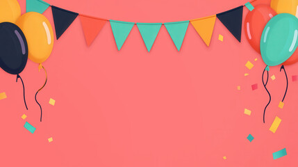 Empty banner design, versatile space for customizable text, flat style illustration ideal for announcements, promotions, or event details, clean and modern aesthetic.