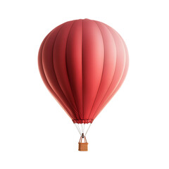 Fototapeta premium Red air balloon isolated on white with alpha channel and work path perfect for digital composition