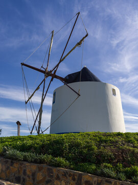 Windmill in the village of Odeceixe, Portugal