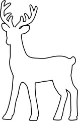 standing deer outline vector.
Deer outline icon svg.
Simple line drawing of deer.