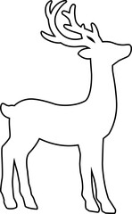standing deer outline vector.
Deer outline icon svg.
Simple line drawing of deer.
