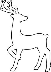 standing deer outline vector.
Deer outline icon svg.
Simple line drawing of deer.