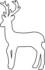 standing deer outline vector.
Deer outline icon svg.
Simple line drawing of deer.