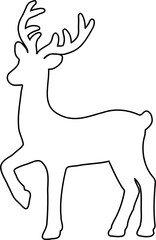 standing deer outline vector.
Deer outline icon svg.
Simple line drawing of deer.