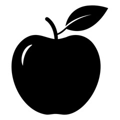 An apple fruit Black silhouette vector art Illustration, Apple vector icon, and symbols for your web design.