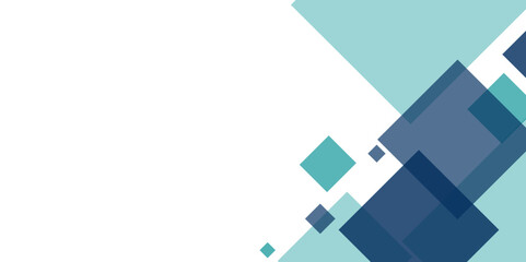 Abstract technology diagonally overlapped geometric squares shape blue color on white background. Abstract geometric background with copy space. You can use for cover, poster, banner web. vector