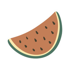 Watermelon fresh fruit icon isolated design