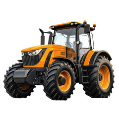 Obraz premium Electric Tractor - Powered by electricity rather than diesel or gasoline. isolated on transparency background