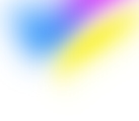 Abstract purple blue yellow gradient shape on transparent background design element copy space