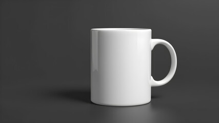 Fototapeta premium A plain white ceramic mug mock up. Generative AI