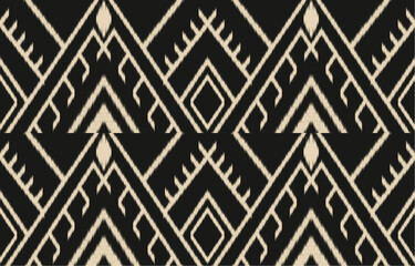 Geometric ethnic oriental ikat seamless pattern  color oriental. Aztec ornament print. Design for background ,curtain, carpet, wallpaper, clothing, wrapping, Batik, vector illustration.