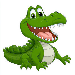 Fototapeta premium Happy Cartoon Alligator Illustration for Kids