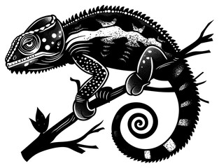 Fototapeta premium PNG Chameleon reptile animal lizard.
