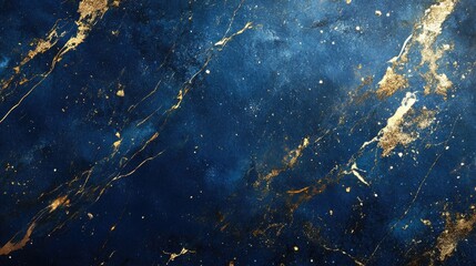 Blue marble surface with subtle gold streaks, perfect for backgrounds that need a luxurious touch