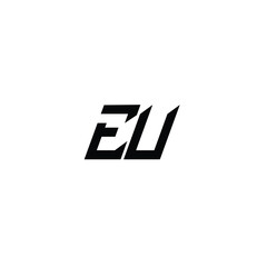 EU monogram logo design letter text name symbol monochrome logotype alphabet character simple logo